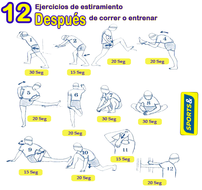 12 EJERCICIOS DE ESTIRAMIENTO
